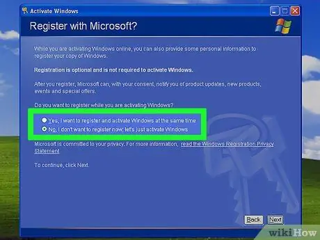 A Windows XP aktiválása 5. lépés