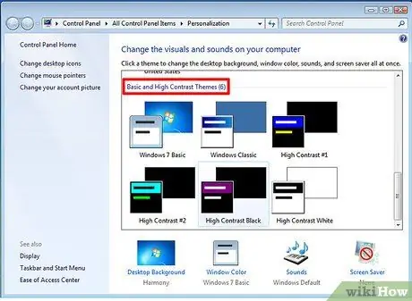 Zmanjšajte obremenitev oči računalnika s preklopom na visoko kontrast (Windows 7) 2. korak