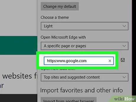 Microsoft Edge Adım 12 -də ana səhifənizi dəyişdirin