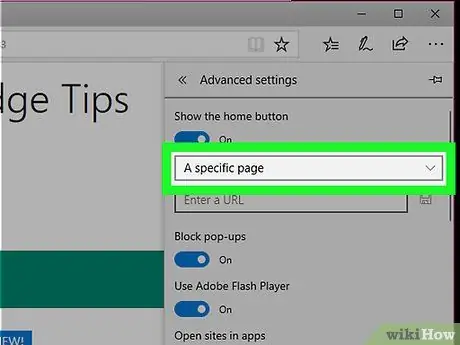 Canvieu la vostra pàgina d'inici al Microsoft Edge Pas 5