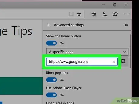 Canvieu la vostra pàgina d'inici al Microsoft Edge Pas 6