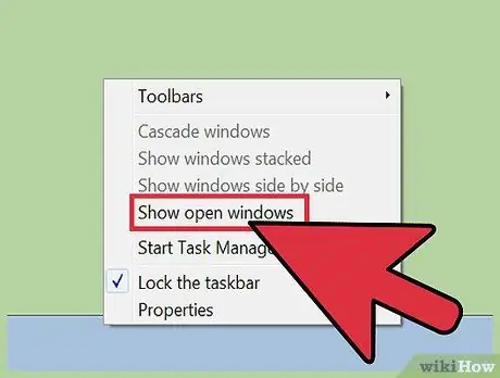 Windows товчлуургүйгээр бүх нээлттэй цонхыг багасгах 3 -р алхам