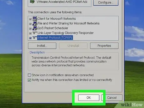 Stel internetverbindingsdeling in vir Windows XP Stap 12