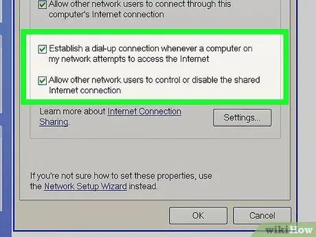 Mengatur Berbagi Koneksi Internet untuk Windows XP Langkah 6