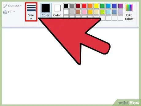 Windows 7 зөөврийн компьютер дээр MS Paint дээр баллуурыг томруулах 2 -р алхам