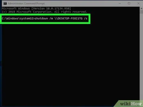 Másik számítógép leállítása vagy újraindítása a CMD használatával 7. lépés