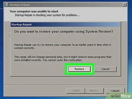 Reparer Windows 7 Trin 20