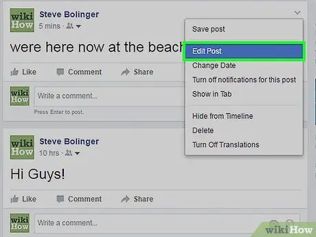 Redigera ett Facebook -inlägg Steg 11