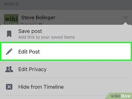 Redigera ett Facebook -inlägg Steg 5