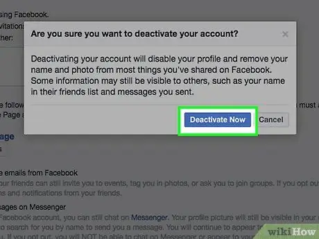 Deactivate a Facebook Account Step 25