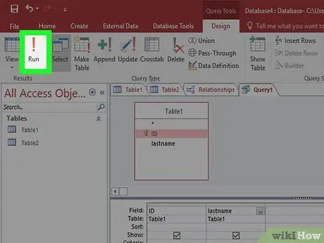 Utilitzeu el pas 16 de Microsoft Access