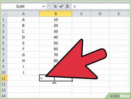 Type Formulas in Microsoft Excel Step 1