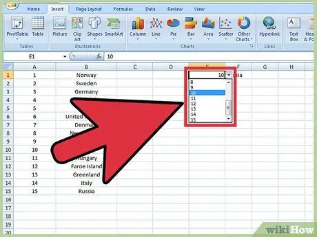 Excel Adım 14'te Arama İşlevini kullanın