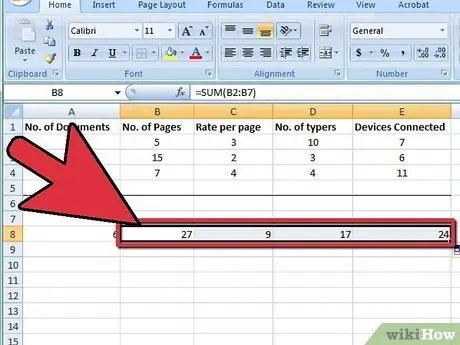 Microsoft Excel -də Addım 11 -də Sum funksiyasından istifadə edin