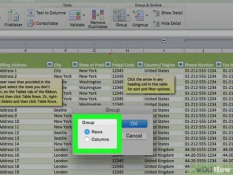 Agrupe y describa los datos de Excel Paso 11