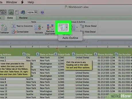 Ryhmittele ja hahmota Excel -tiedot Vaihe 3