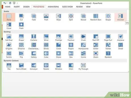 Føj overgange til Powerpoint Trin 4