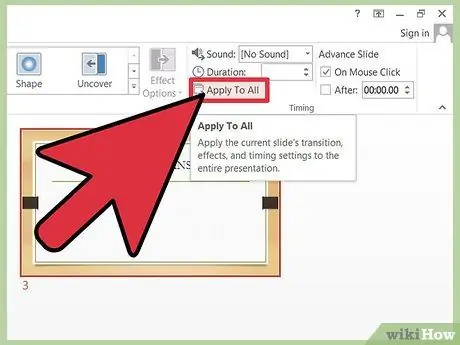 เพิ่มการเปลี่ยนไปยัง Powerpoint ขั้นตอนที่ 6