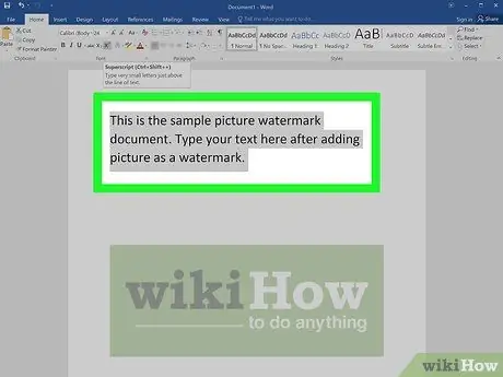 Tambah Latar Belakang dalam Word Langkah 18