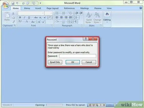 ამოიღეთ პაროლები Microsoft Word 2007– დან ნაბიჯი 8