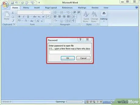 Microsoft Word 2007ден Сырсөздөрдү алып салуу 2 -кадам