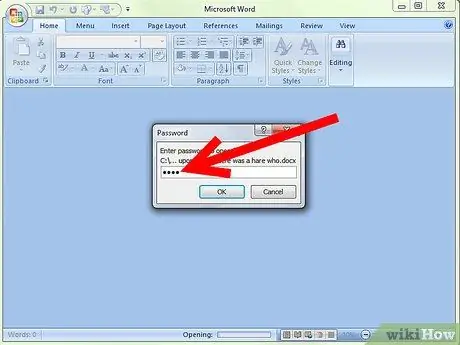 Buang Kata Laluan dari Microsoft Word 2007 Langkah 3