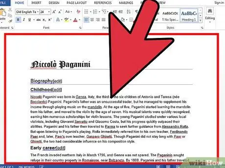 Salvați un document în format Rich Text Pasul 2