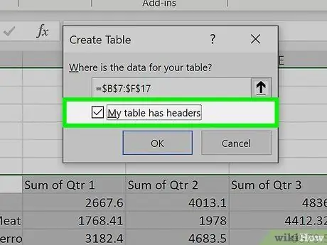 Add Header Row in Excel Step 15