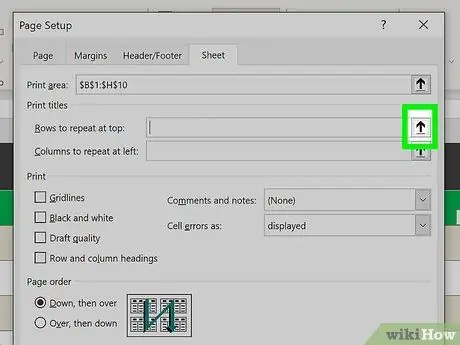 أضف صف الرأس في Excel الخطوة 8