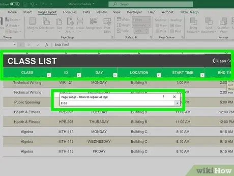 Tambahkan Baris Header di Excel Langkah 9