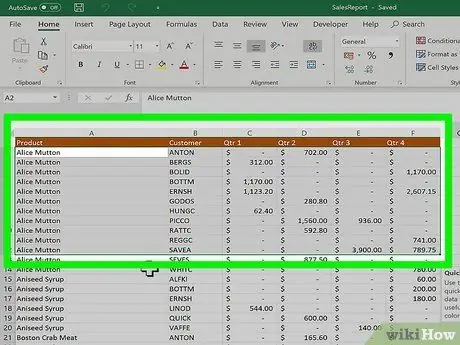 Excel'i PDF'ye Dönüştür 1. Adım