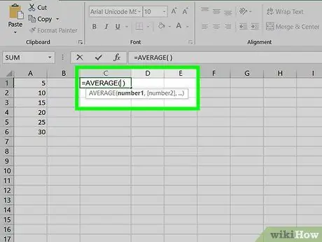 Keskmise ja standardhälbe arvutamine Excel 2007 -ga 8. samm