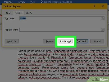 'Χρησιμοποιήστε τις δυνατότητες "Εύρεση" και "Εύρεση και αντικατάσταση" στα έγγραφα του Microsoft Word Βήμα 10