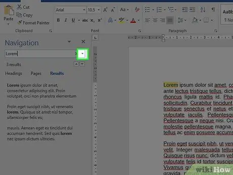 'Gebruik die funksies "Soek" en "Soek en vervang" in Microsoft Word Documents Stap 7