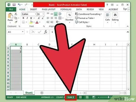 V Excel dodajte 19. korak