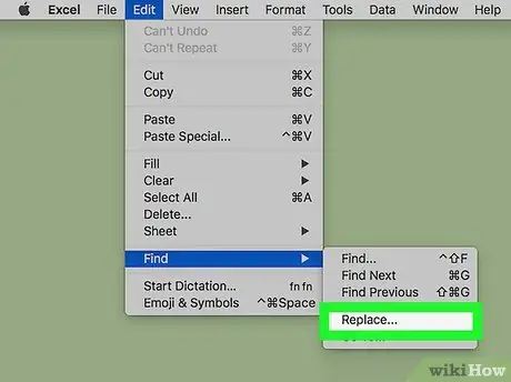 Atrodiet un nomainiet programmā Excel datorā vai Mac 14. darbība