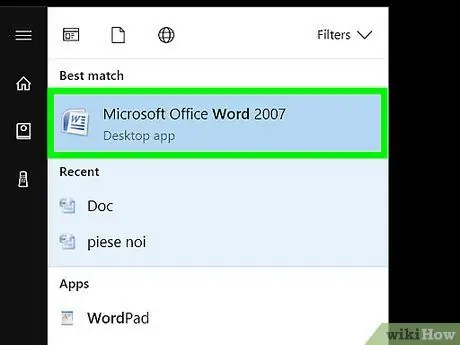 Microsoft Word -ə qrafik əlavə edin Adım 1