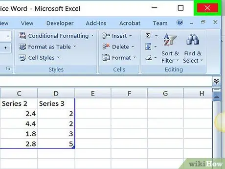 Hinzufügen eines Diagramms zu Microsoft Word Schritt 11