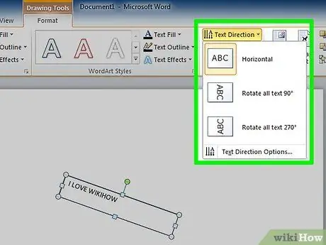 Mainiet teksta orientāciju programmā Microsoft Word 12. darbība