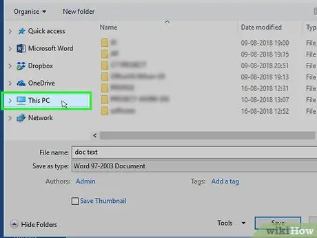 Convert Docx to Doc Step 8