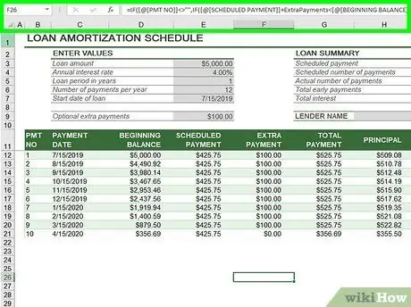 Jumuisha katika Excel Hatua ya 2