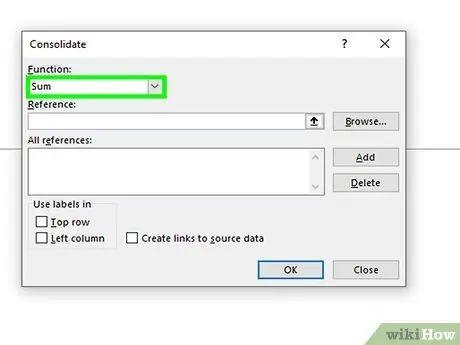 Consolidate in Excel Step 7