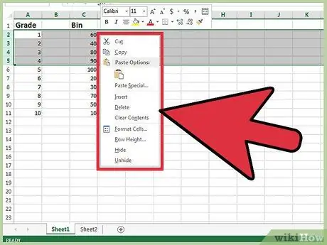 Insérer des lignes dans Excel Étape 10