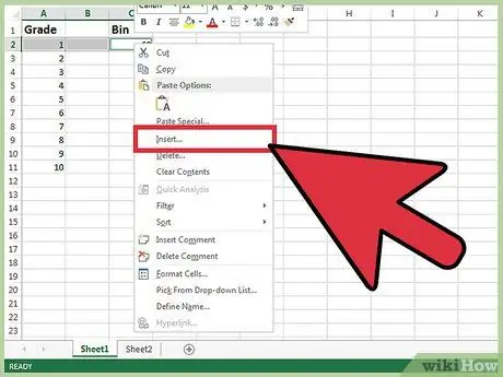 Sorok beszúrása az Excel programba 17. lépés