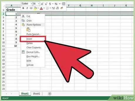 Excel Adım 6'da Satır Ekleme