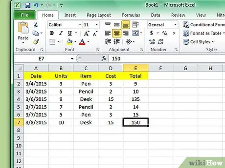 Elektronik Tablo Kullanarak Grafik Oluşturun Adım 1