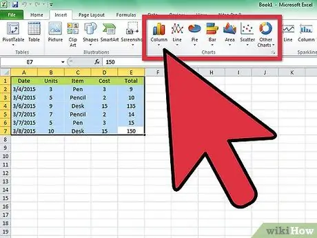 Buat Grafik Menggunakan Spreadsheet Langkah 4