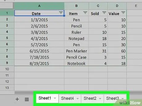 Haal data uit 'n ander blad op Google Sheets op 'n rekenaar of Mac Stap 3