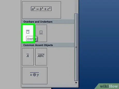 Buat Simbol X Bar di Word Langkah 7