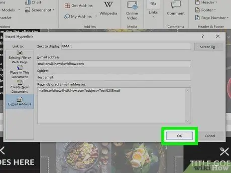 Insérer un lien hypertexte dans Microsoft Word Étape 12